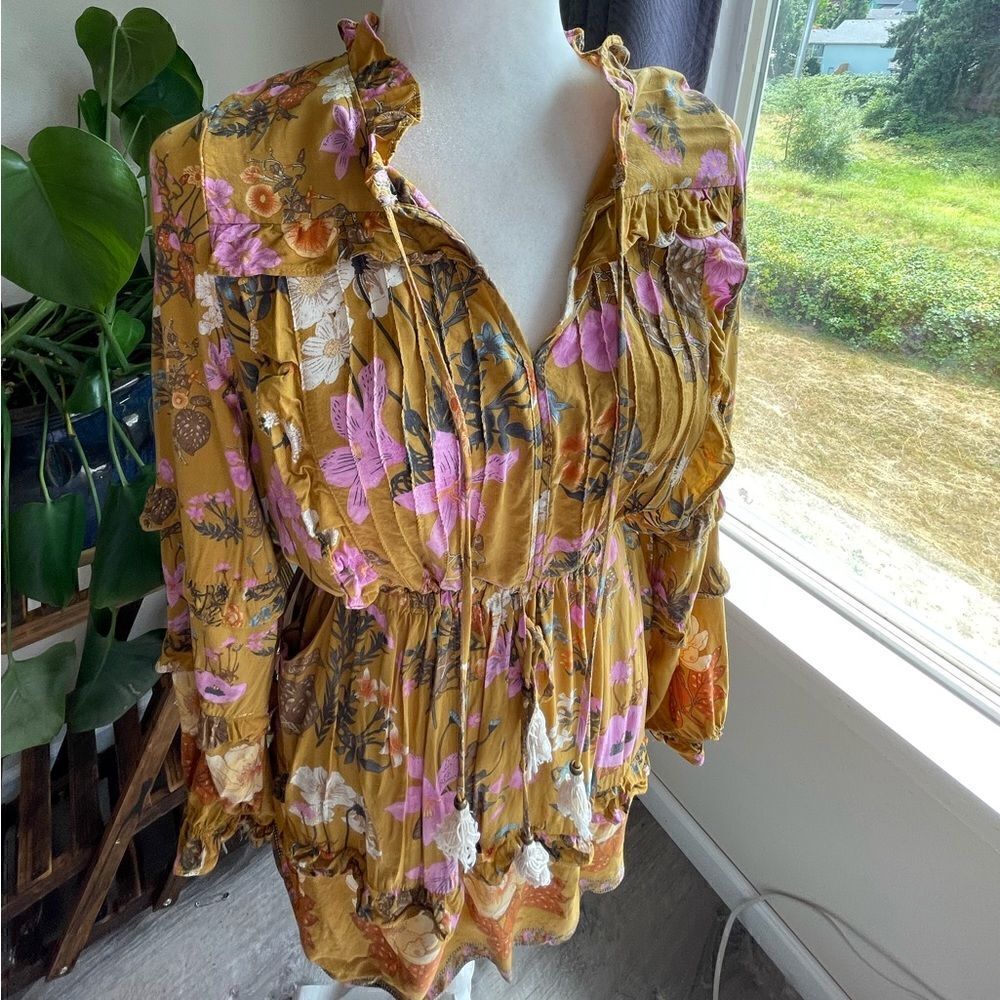 Cotton Lance Cade turmeric colored dress